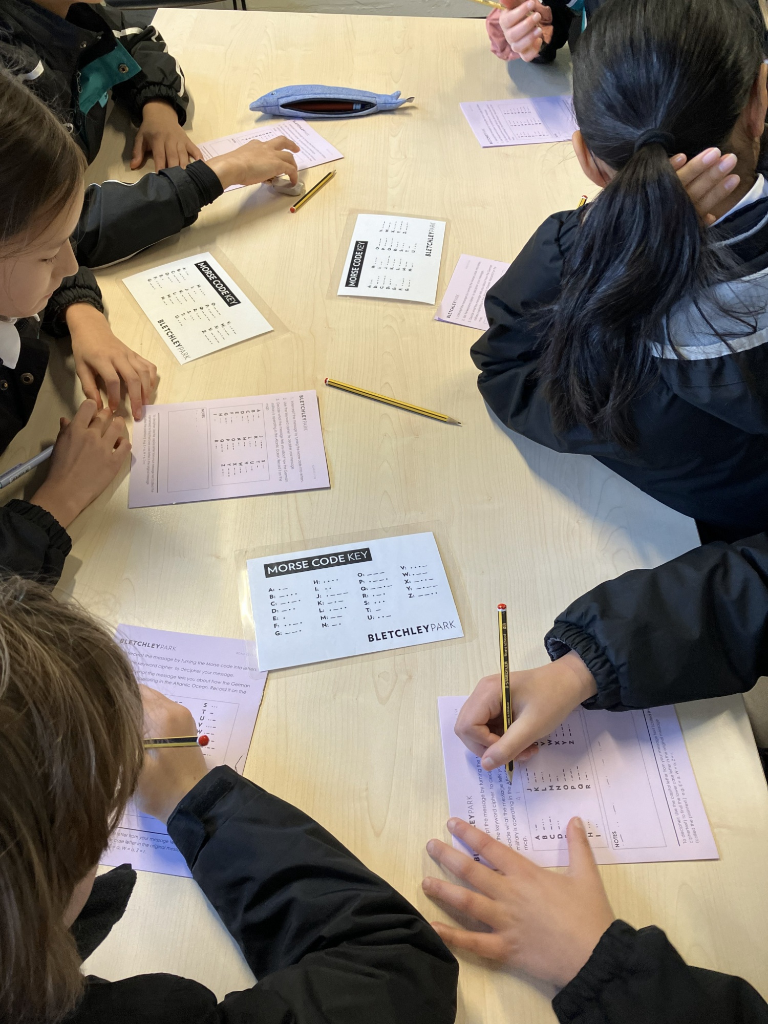 Pupils experience what it was like to be a cryptologist at Bletchley Park
