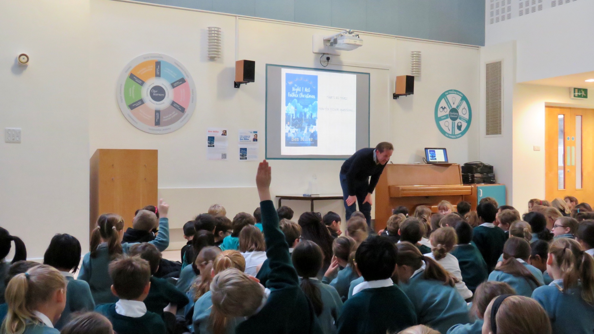 Ben Miller answers questions from Junior School pupils