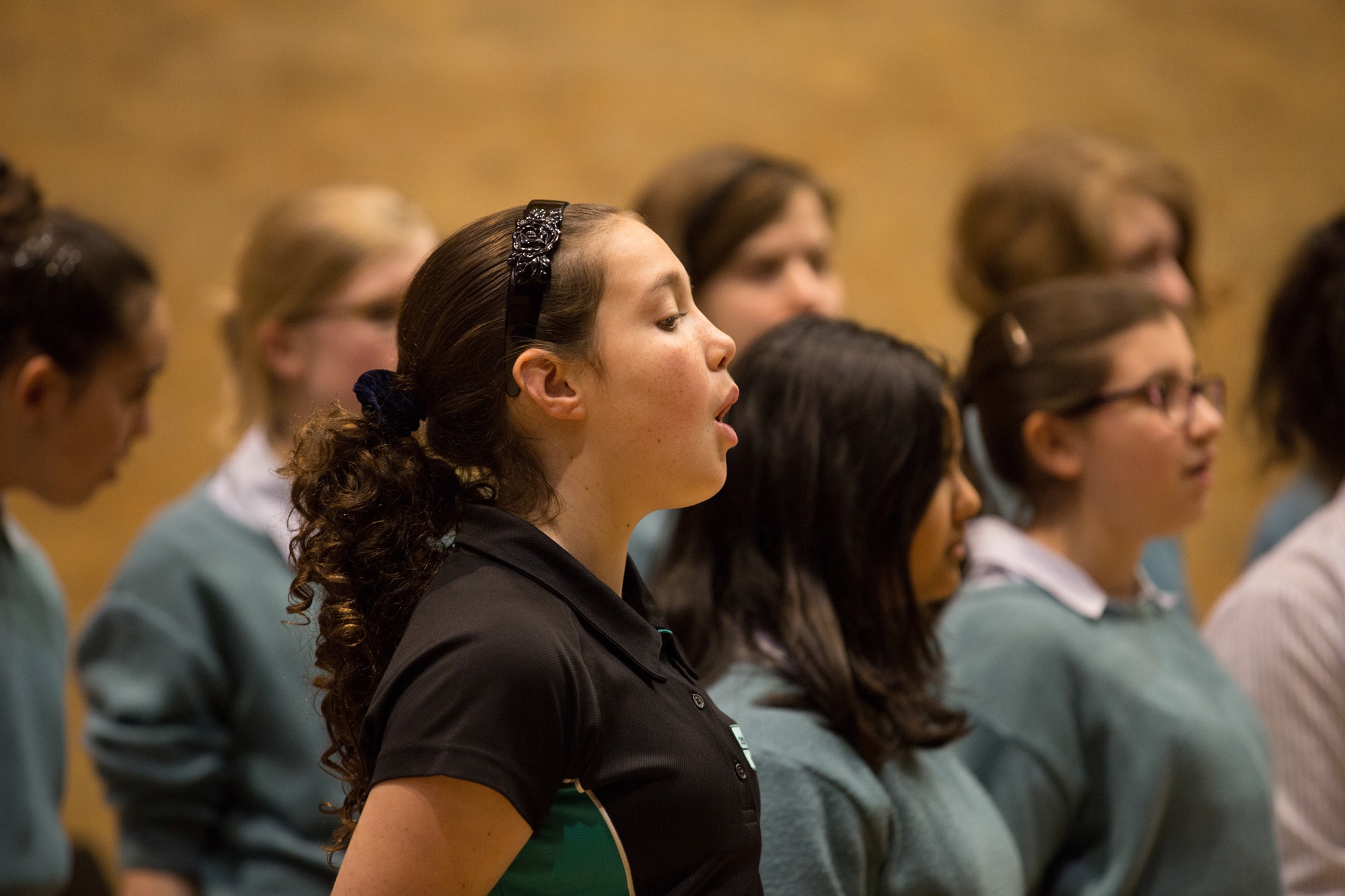 Image of students in choir to illustrate link to 'Music Scholarships' page